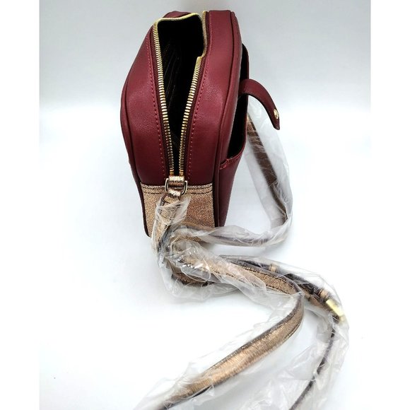 GILI / QVC Bags Gili Cranberry Crossbody Bag With Removable Pouch